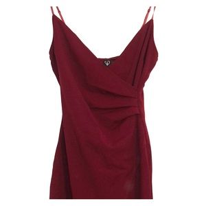 Maroon Windsor Long Slit Dress